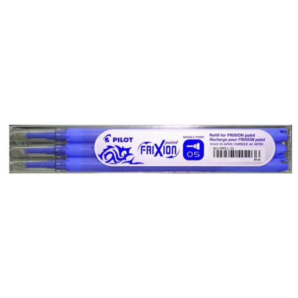 Rezerva roller PILOT Frixion, 0.7 mm albastru, set 3 bucăți