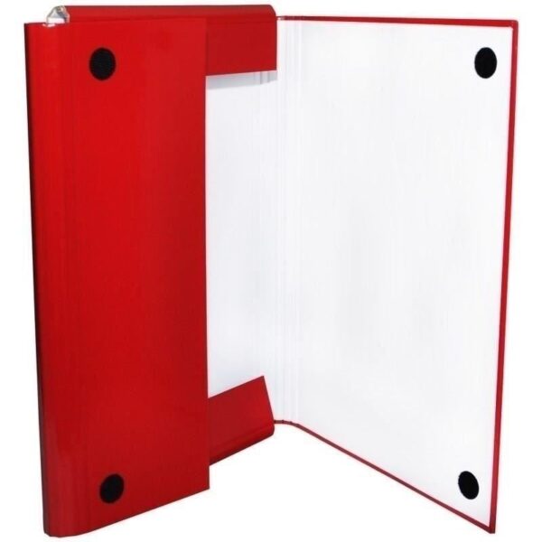 Mapă bordo din carton solid, cu burduf de 40 mm și închidere cu arici.