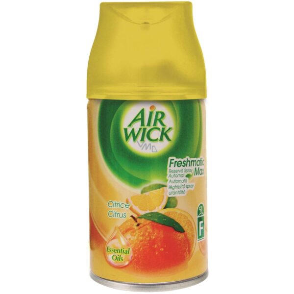 Odorizant Airwick, rezervă 250 ml, parfum energizant de citrice.