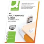 Etichete A4 autoadezive albe, 1 pe coală, 100 coli/top.