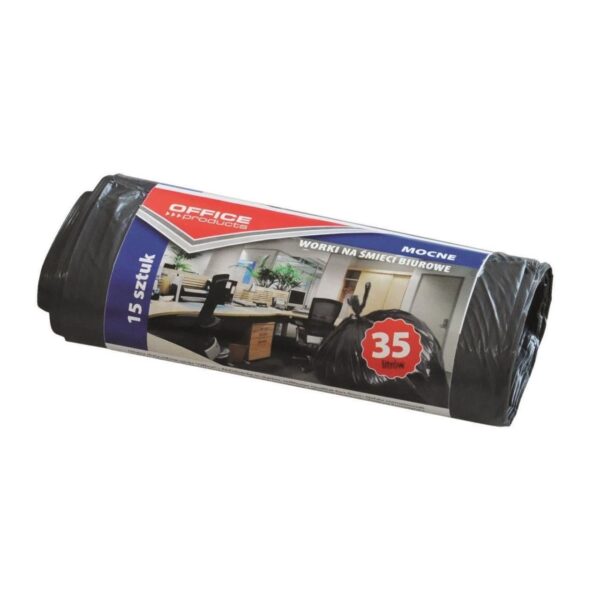 Saci menajeri OFFICE Products 35 litri – rezistență și durabilitate pentru gestionarea deșeurilor.