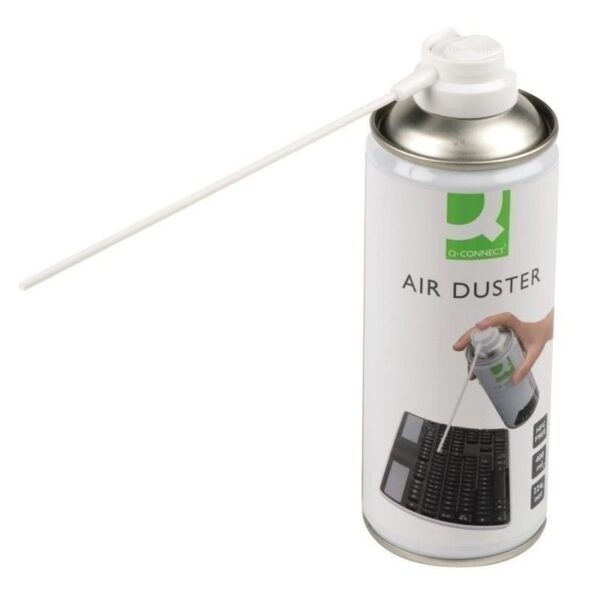 Spray aer comprimat Q-CONNECT pentru curățare rapidă a echipamentelor electronice.