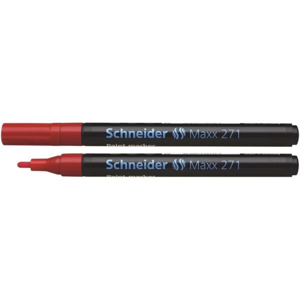 Marker Schneider Maxx 271 roșu cu vârf mediu de 1-2 mm.