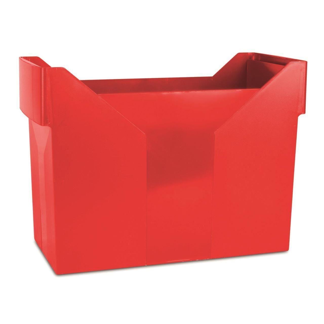 Suport roșu DONAU Mini pentru dosare suspendabile – organizare compactă, eficientă.