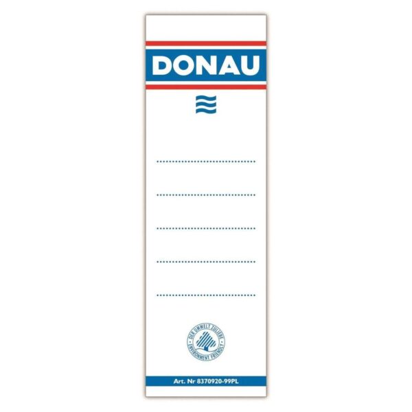 Etichete pentru biblioraft DONAU, autoadezive, albe, 54 x 153 mm, 20 buc/set