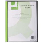 Mapa A4 neagră, cu 40 folii și buzunare exterioare pentru etichetare eficientă.