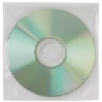 Plic plastic transparent pentru CD/DVD, 50 buc/set.