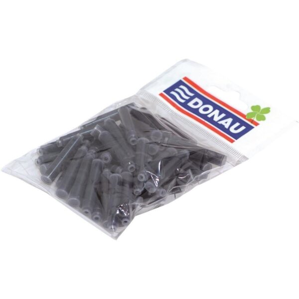 Patroane mici cu cerneală DONAU, 50 buc/set, albastru, pentru o scriere continuă și clară.