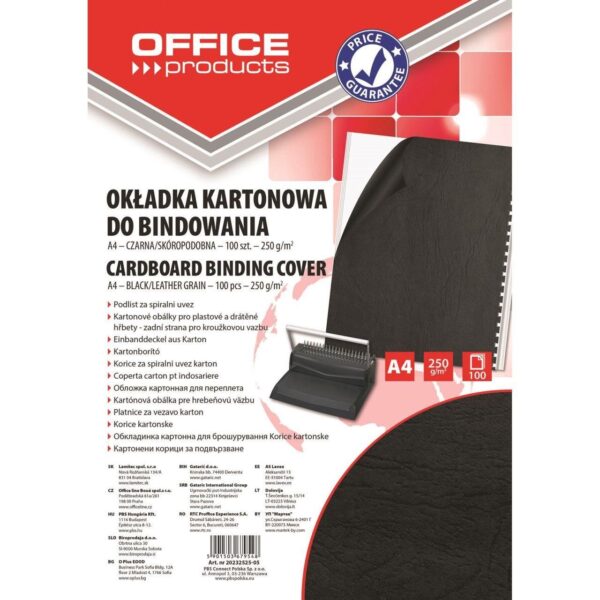 Coperta din carton A4 negru pentru indosariere