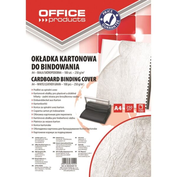 Coperta din carton A4 alb pentru indosariere