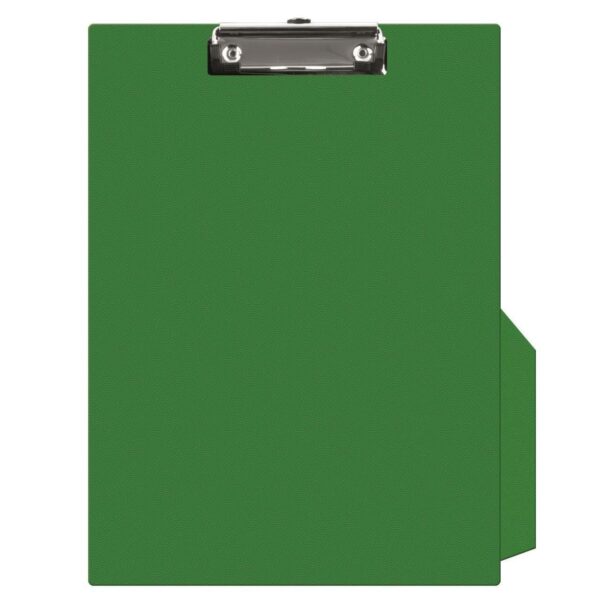 Clipboard A4 verde Q-CONNECT, simplu, cu clip metalic rezistent.
