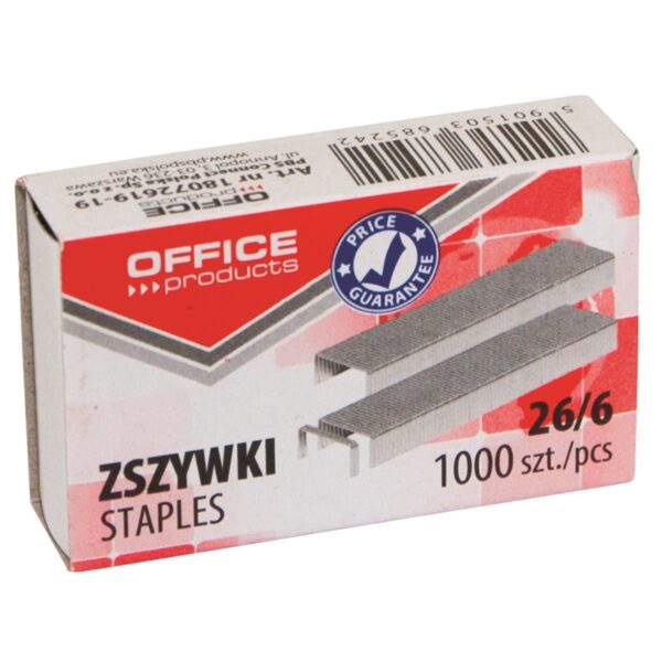 Capsele zincate OFFICE Products 26/6 – rezistente și perfecte pentru birou.