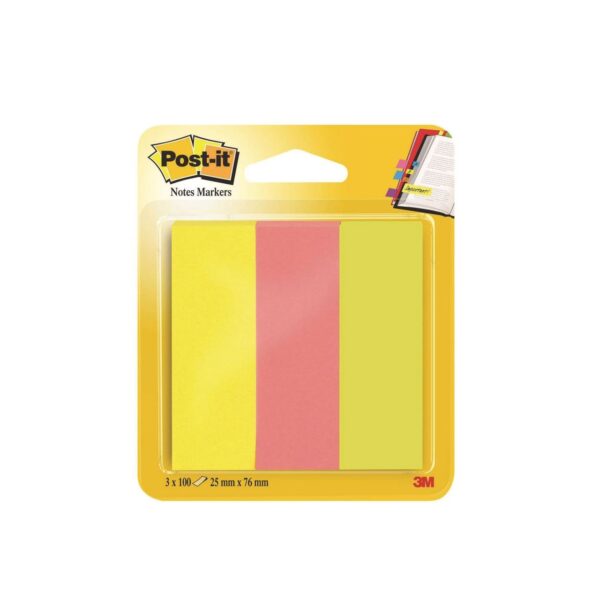 Page marker Post-it, 25 x 76 mm, culori pastel, 3 x 100 file.