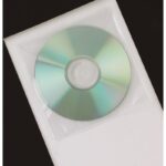 Plic plastic transparent pentru CD/DVD, 50 buc/set.