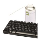 Spray aer comprimat Q-CONNECT pentru curățare rapidă a echipamentelor electronice.