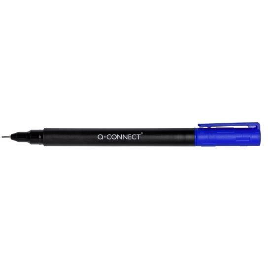 Marker permanent Q-CONNECT tip S, albastru, 0.4 mm
