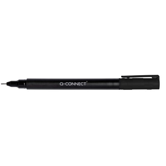 Marker permanent Q-CONNECT, tip S, scriere 0.4 mm, negru, perfect pentru detalii precise și marcaje fine.