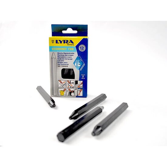 Creion industrial cerat pentru lemn, sticlă, metal, faianță, cauciuc, cărămidă, negru.
