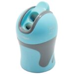 Ascuțitoare plastic KEYROAD Color Mate cu container, 2 găuri, design colorat.